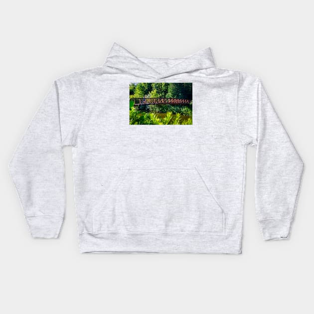 Riding The Trails 2 Kids Hoodie by Robert Alsop